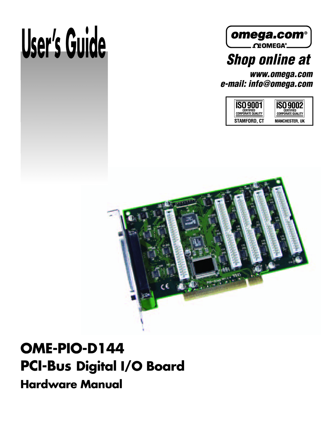 Omega OME-PIO-D144 manual User’sGuide 