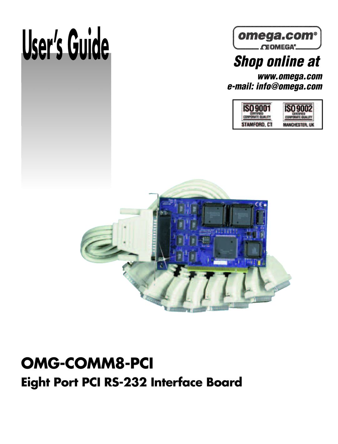 Omega OMG-COMM8-PCI manual User’sGuide 