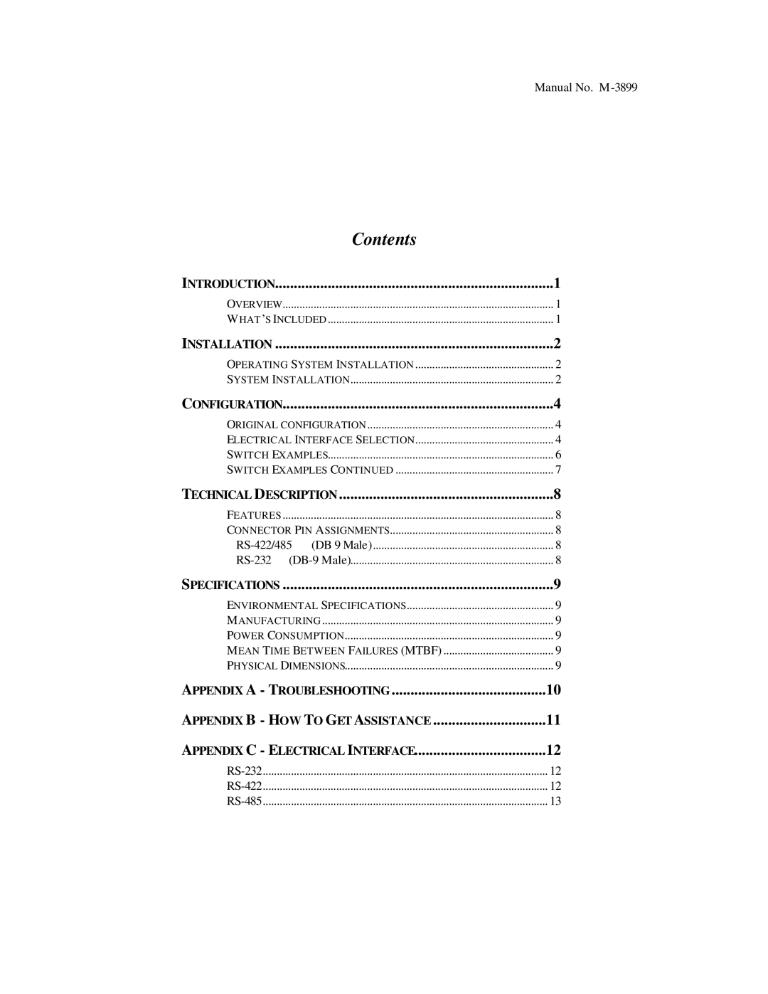 Omega OMG-USB-SER-2 manual Contents 