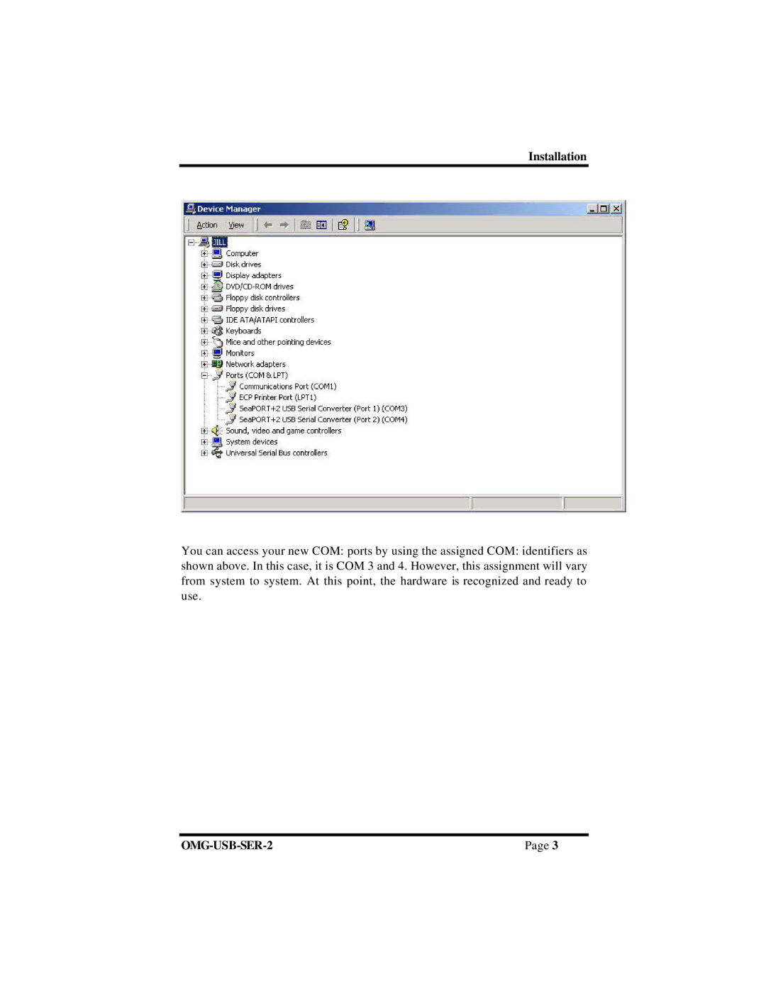 Omega OMG-USB-SER-2 manual 