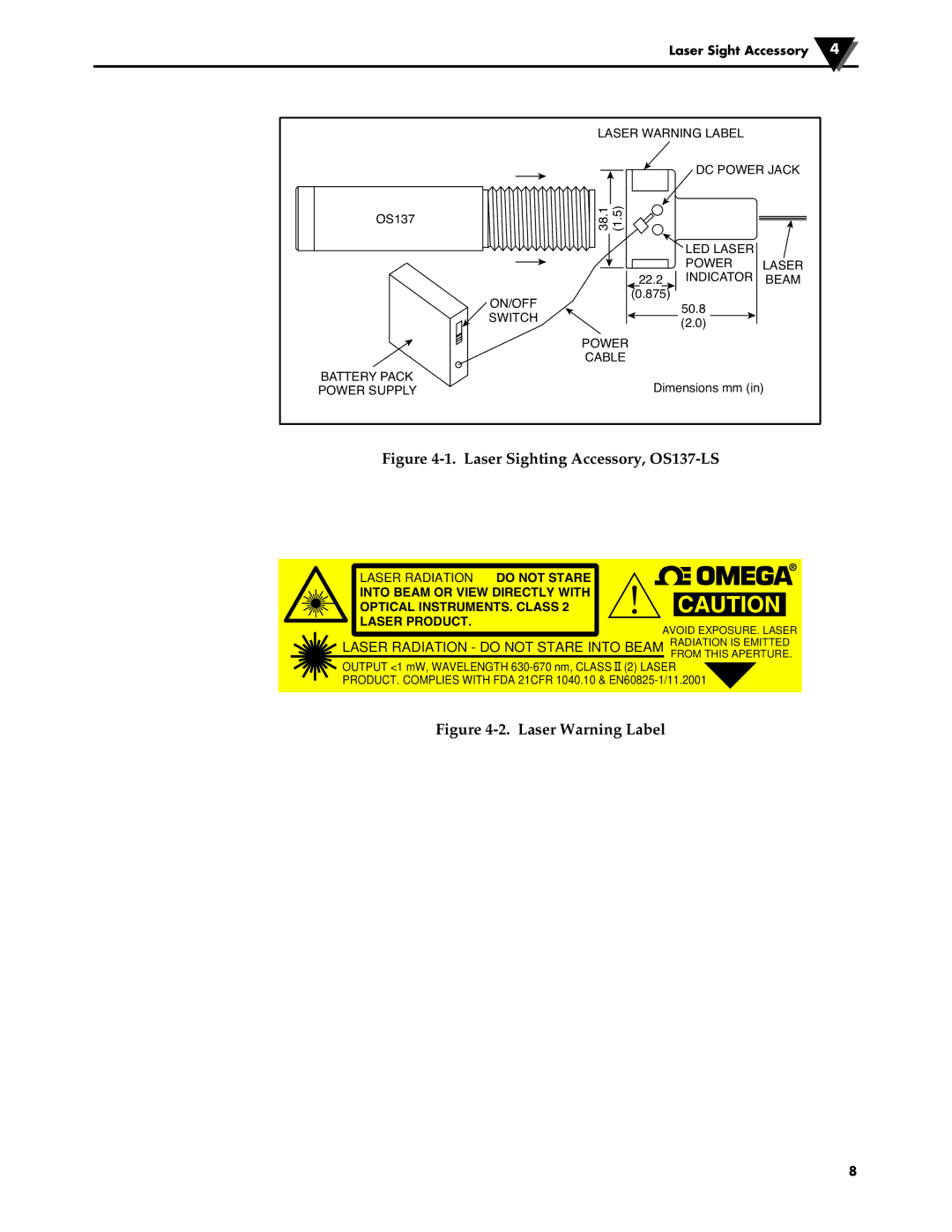 Omega manual Laser Sighting Accessory, OS137-LS 