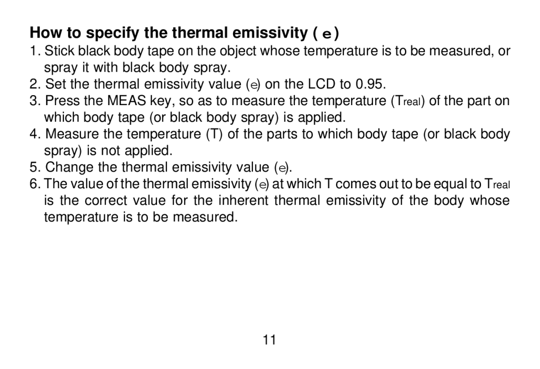 Omega OS643-LS manual How to specify the thermal emissivity e 