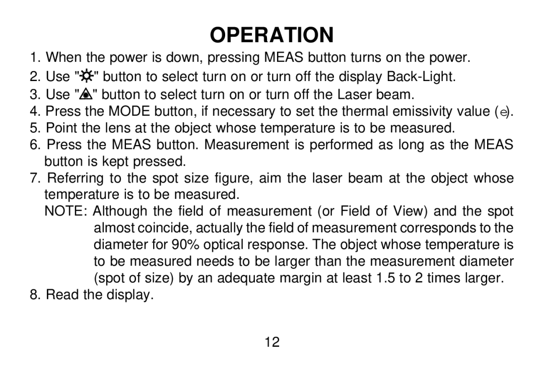 Omega OS643-LS manual Operation 