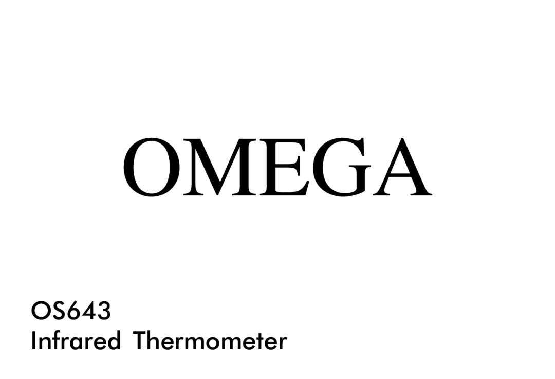 Omega OS643 manual Omega 