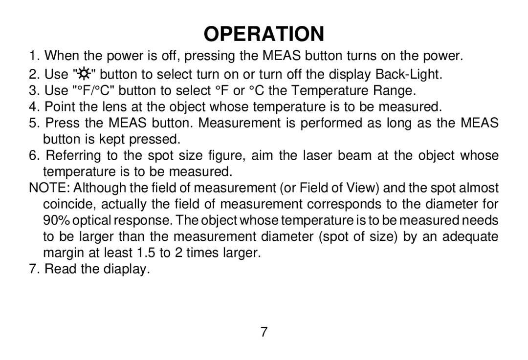 Omega OS643 manual Operation 