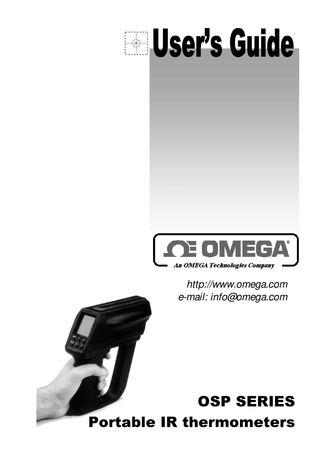 Omega OSP SERIES manual OSP Series Portable IR thermometers 