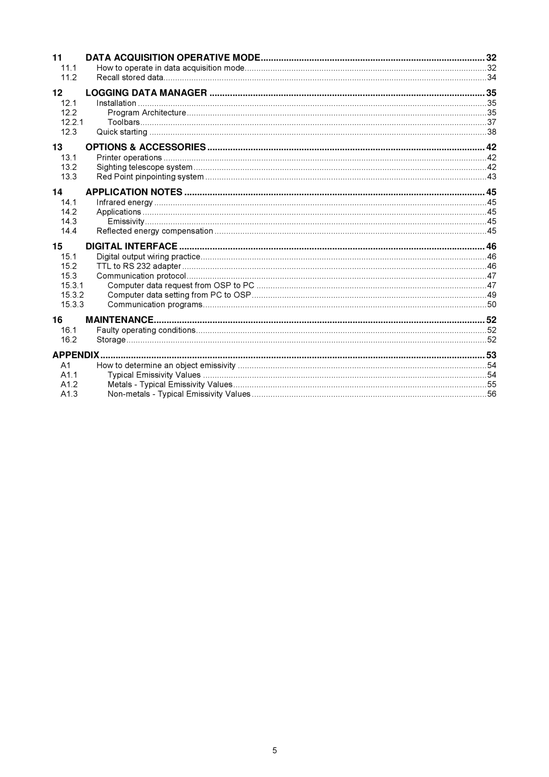 Omega OSP SERIES manual Data Acquisition Operative Mode 