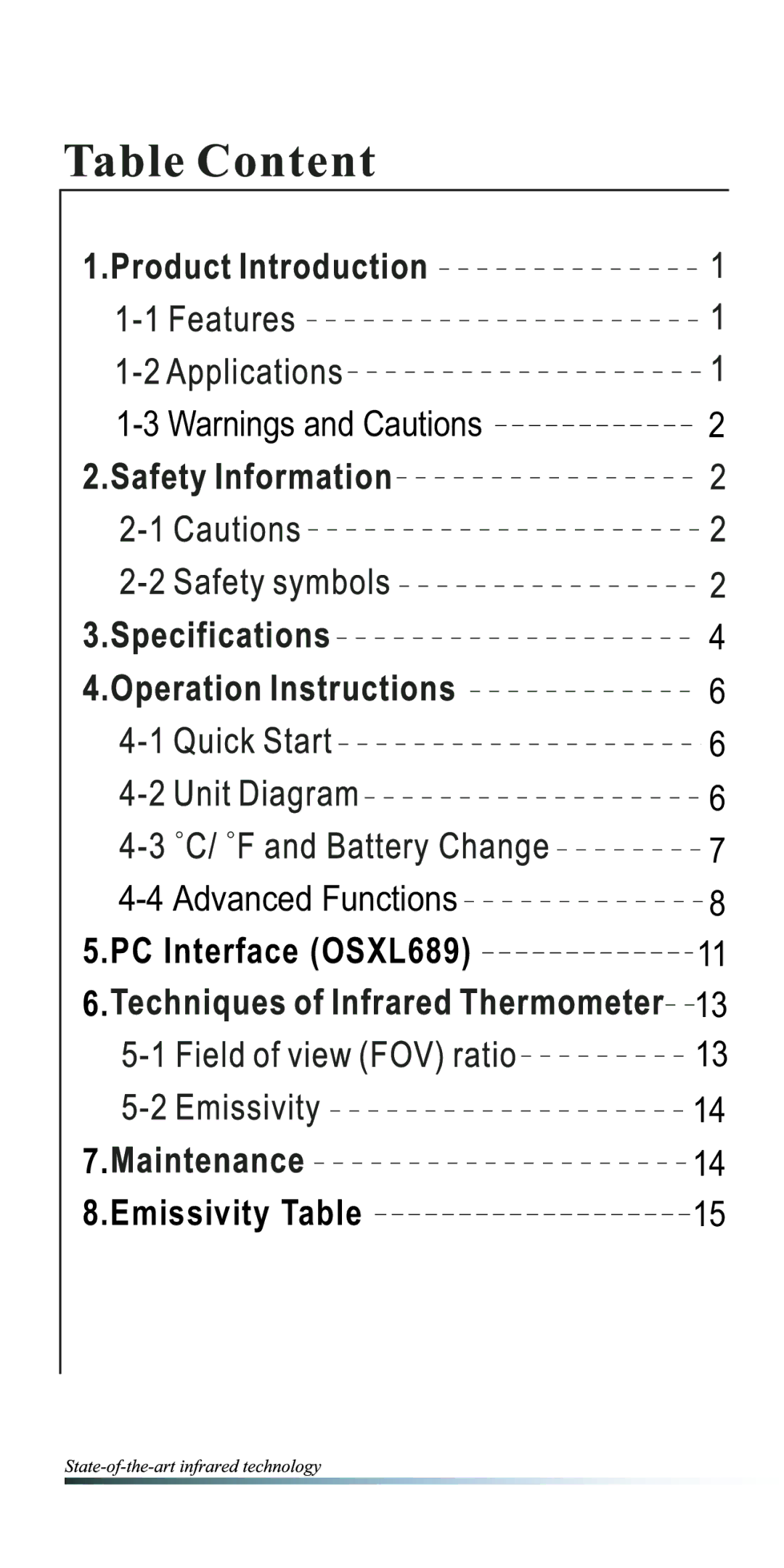 Omega OSXL685 manual PC Interface OSXL689 Emissivity Table 