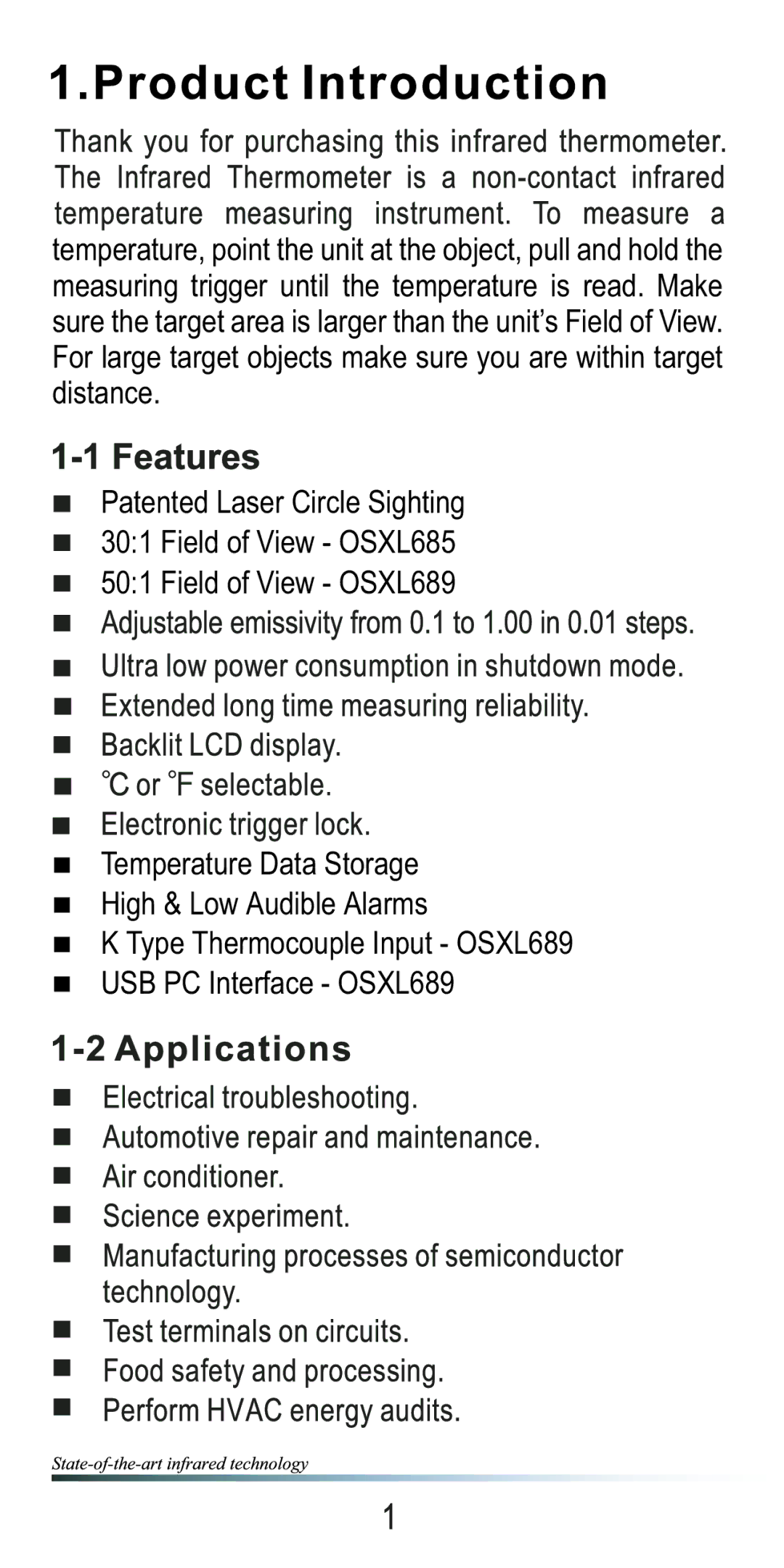 Omega OSXL685 manual 