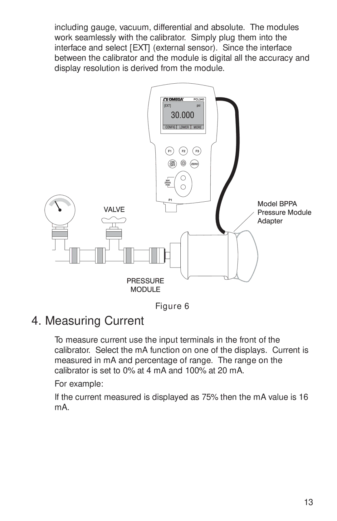 Omega M-4292/1006, PCL340 manual Measuring Current 