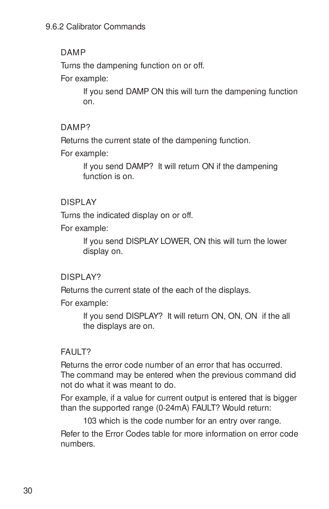 Omega PCL340, M-4292/1006 manual Damp?, Display?, Fault? 