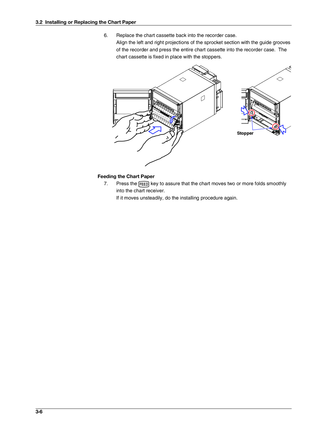 Omega RD100B manual Feeding the Chart Paper 