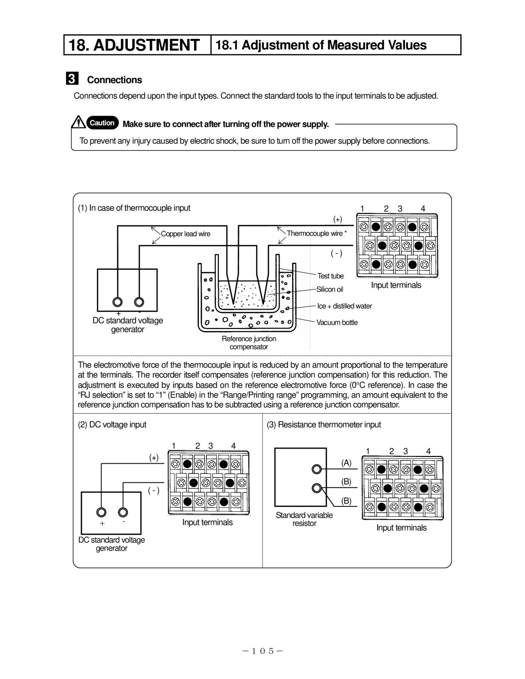 Omega RD2800, RD200 manual DC voltage input, DC standard voltage Generator Resistance thermometer input 