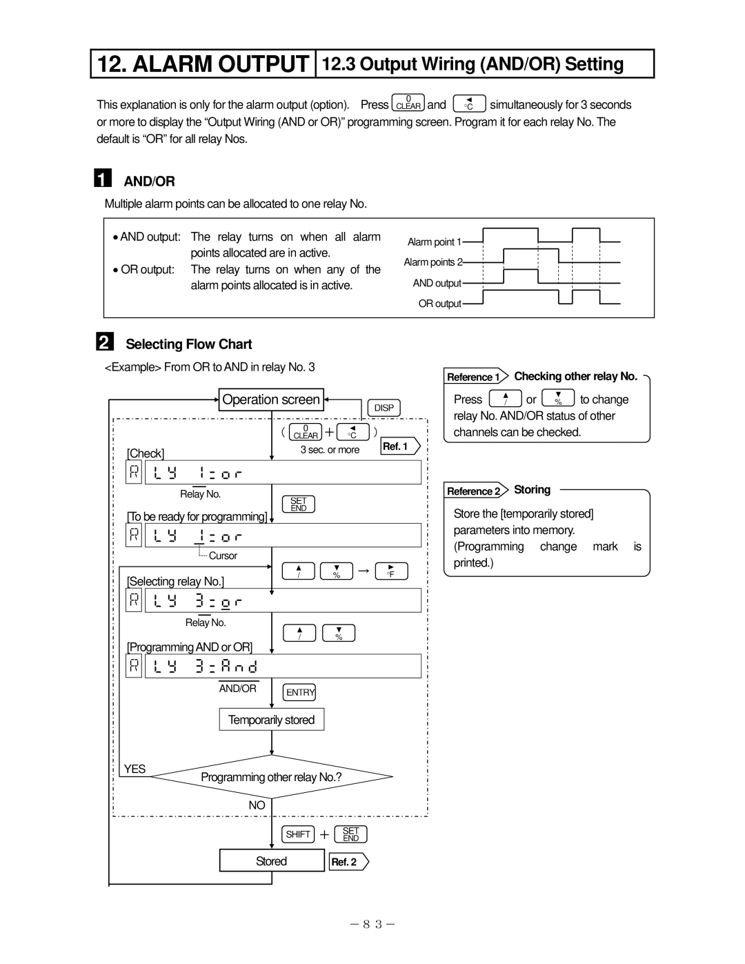 Omega RD2800, RD200 manual Output Wiring AND/OR Setting,   ,    ,   , Selecting Flow Chart 