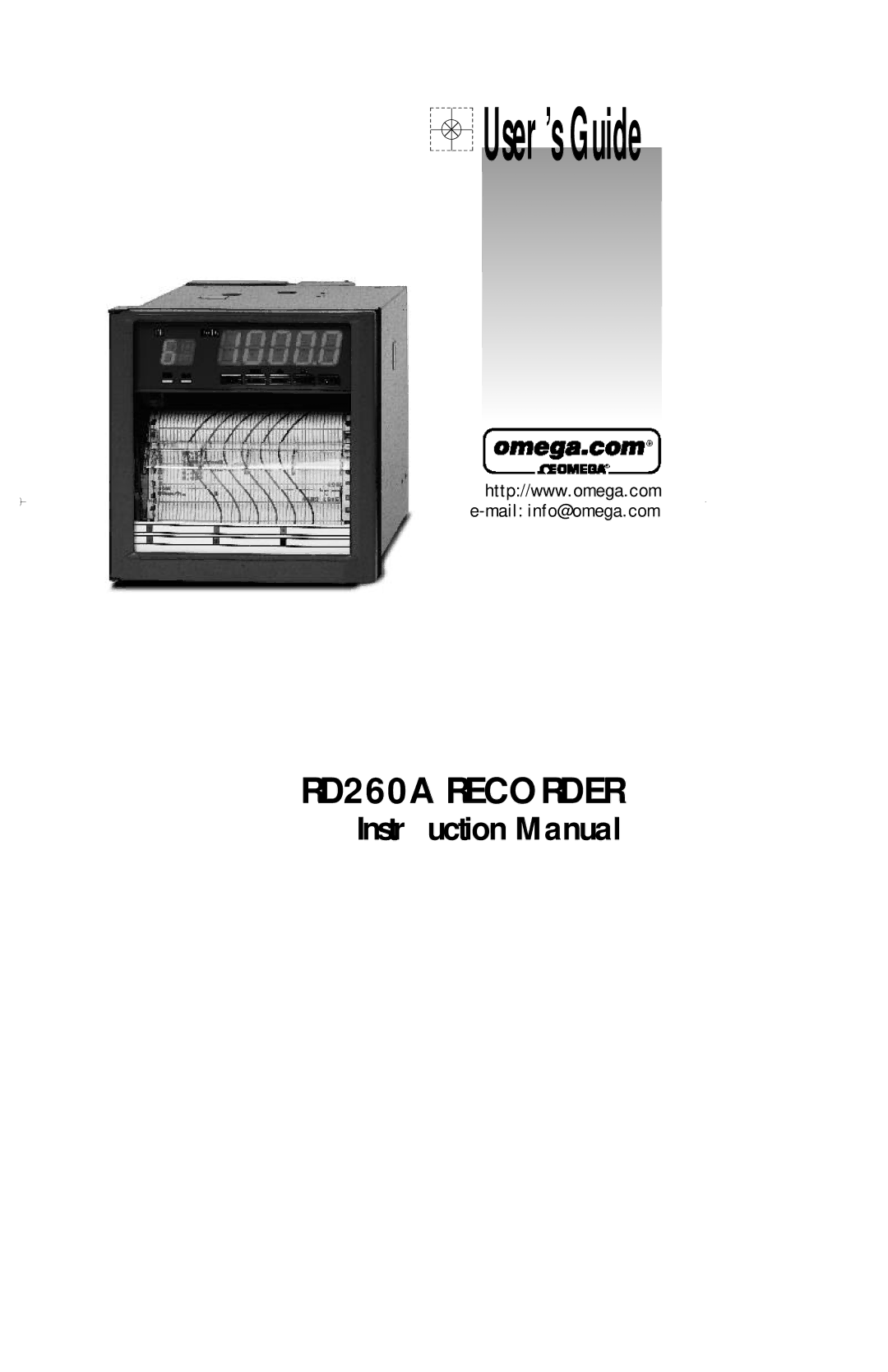 Omega RD260A instruction manual User’s Guide 