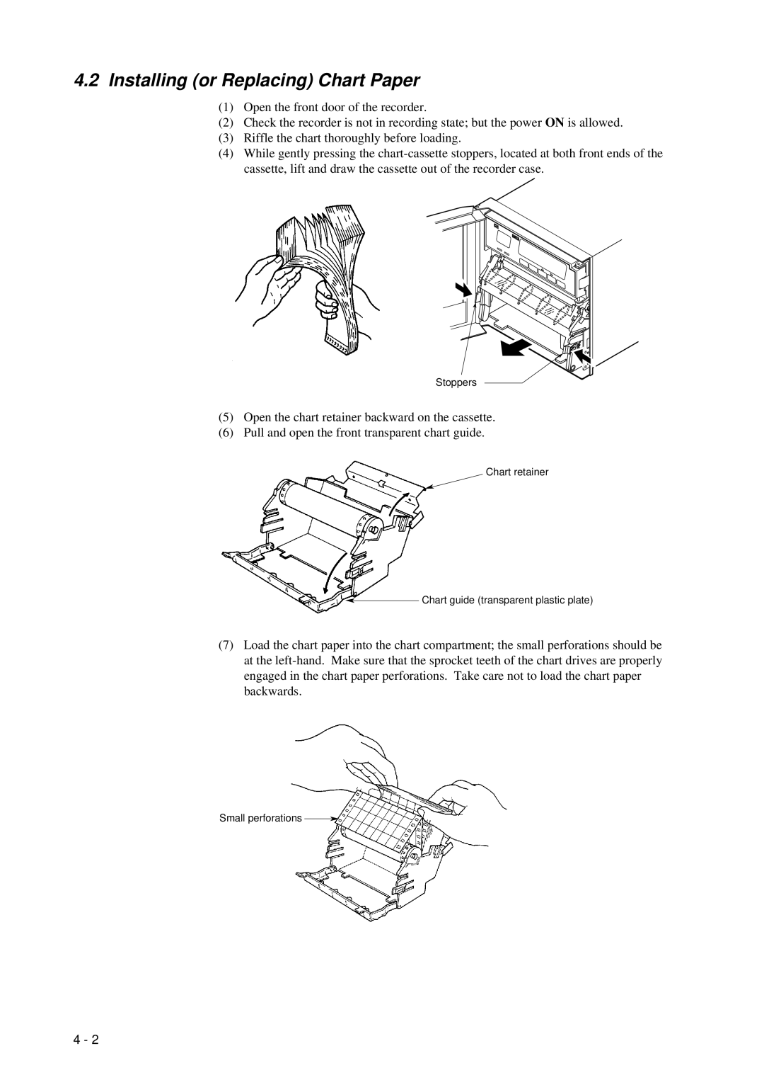 Omega RD260A instruction manual Installing or Replacing Chart Paper 