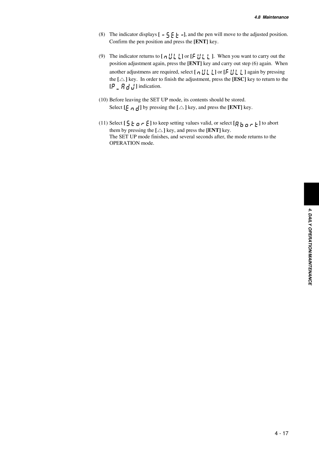 Omega RD260A instruction manual Daily OPERATION/MAINTENANCE 