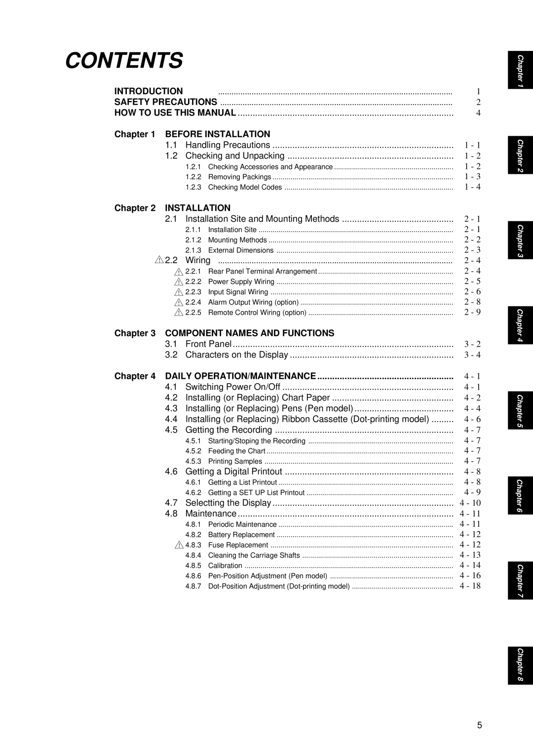 Omega RD260A instruction manual Contents 