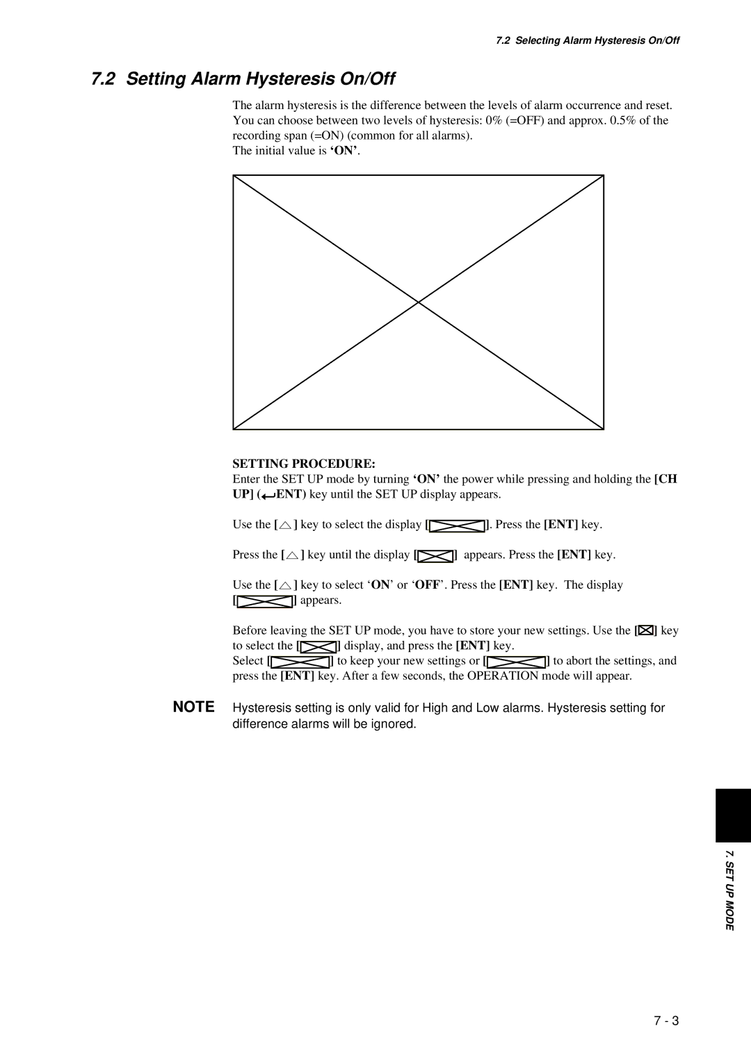 Omega RD260A instruction manual Setting Alarm Hysteresis On/Off 