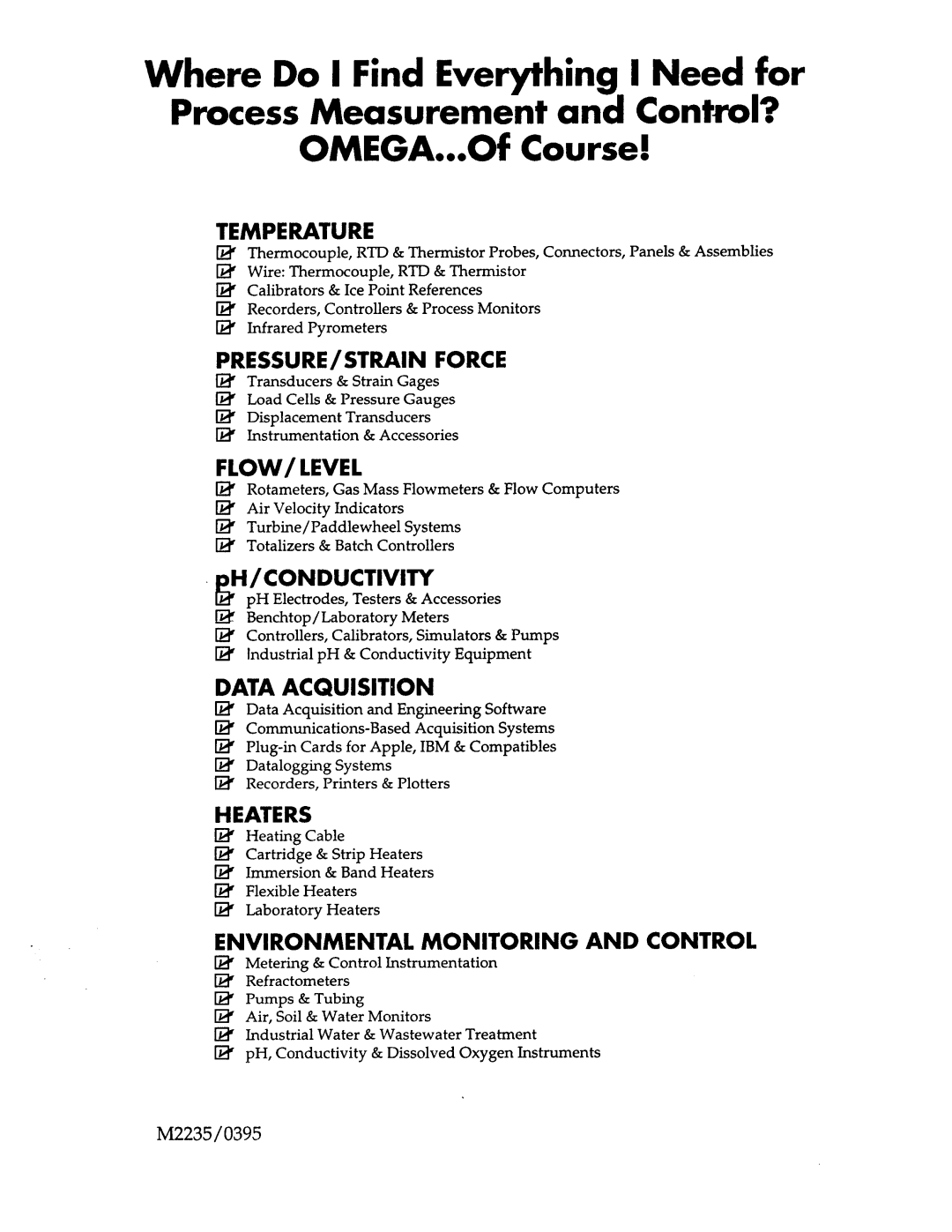 Omega RG-2501 manual Temperature, Pressure/Strain Force, Flow/ Level, H/Conductivity, DATA ACQUlSlTlON, Heaters 
