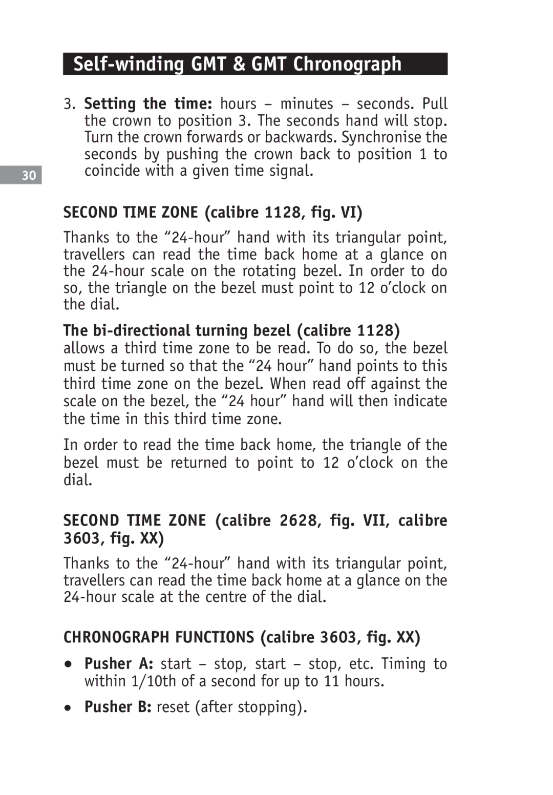 Omega SA 2500 Coincide with a given time signal, Second Time Zone calibre 1128, fig, Bi-directional turning bezel calibre 