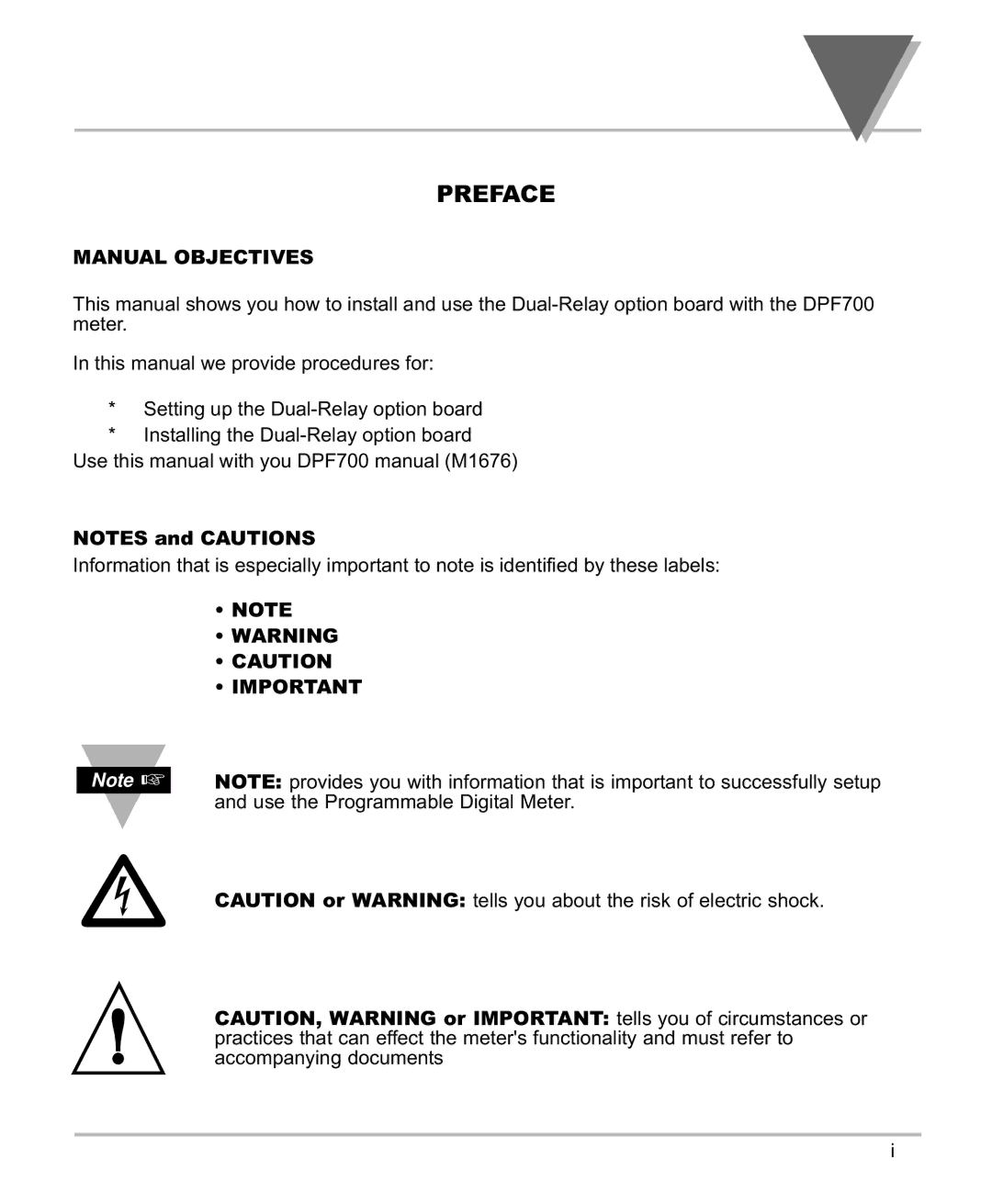 Omega Speaker Systems DPF700 manual Preface, Manual Objectives 