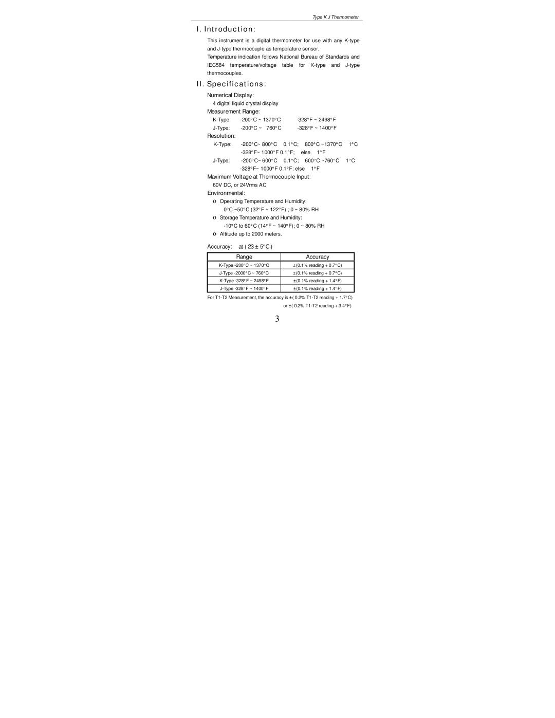 Omega Speaker Systems HH303 manual Introduction, II. Specifications 