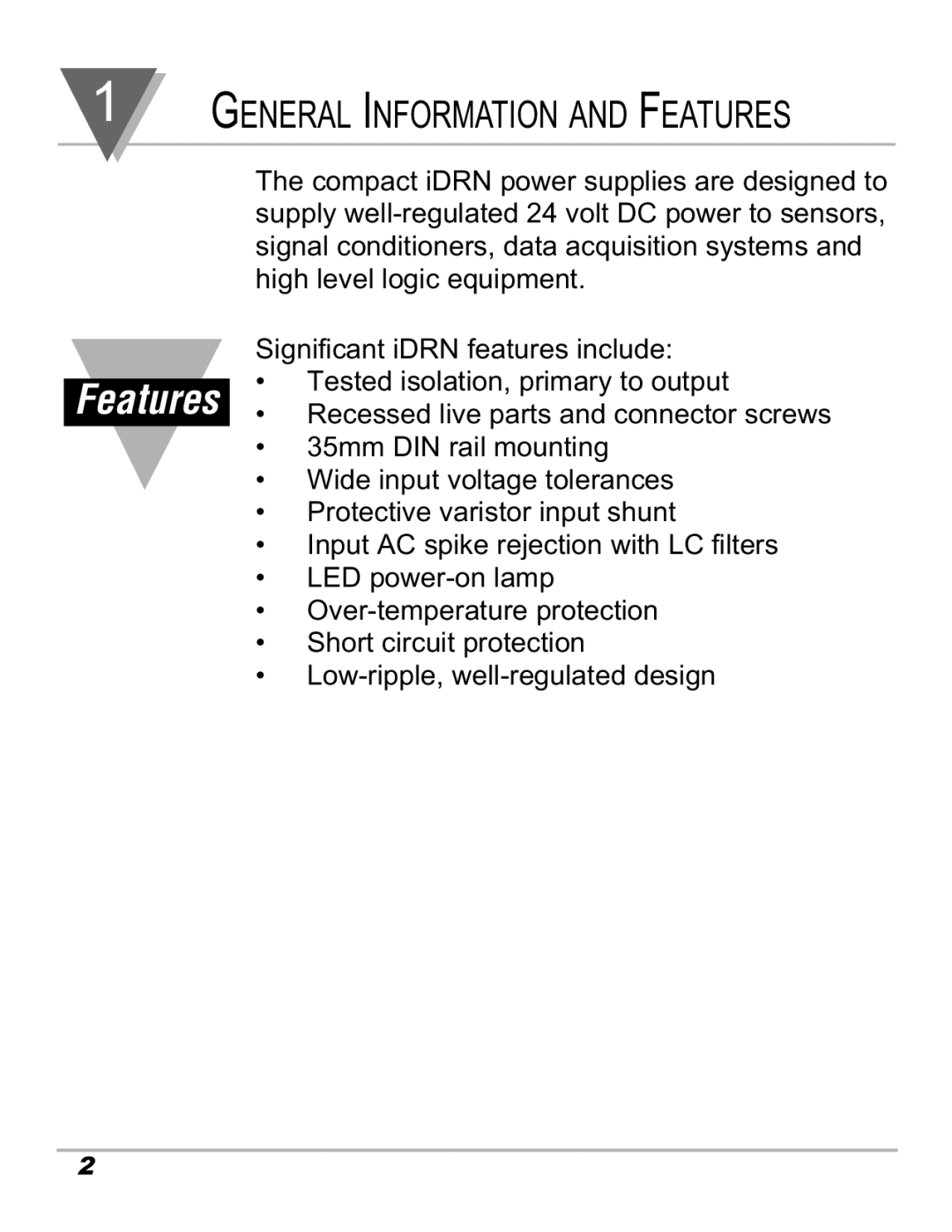 Omega Speaker Systems iDRN-PS-1000 manual Features 