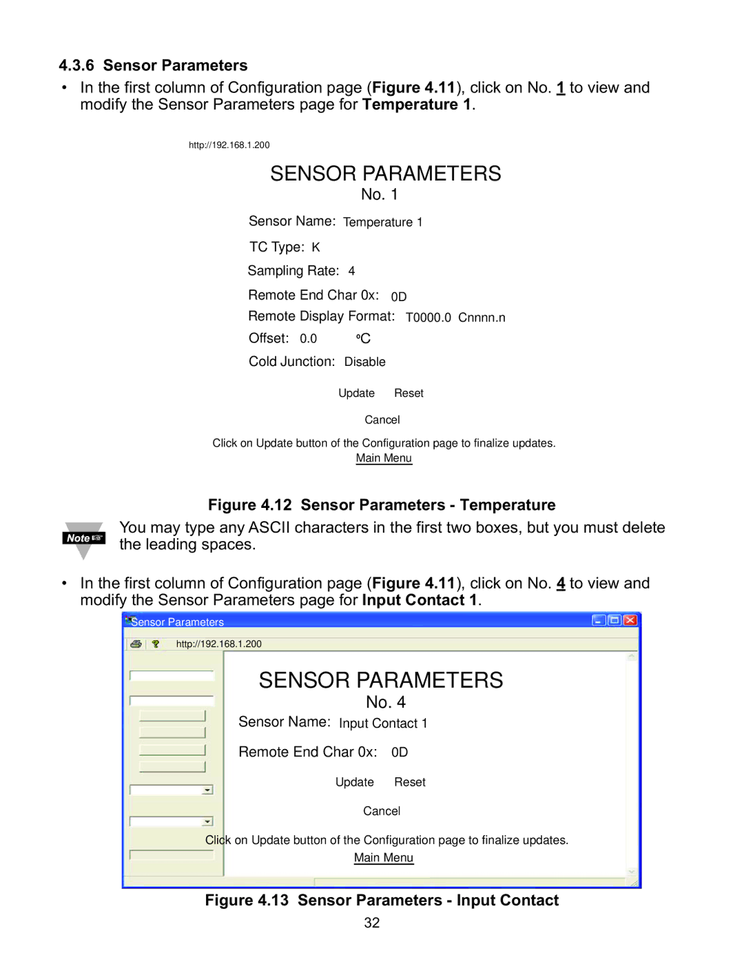 Omega Speaker Systems iSE-TC manual Sensor Parameters Temperature 