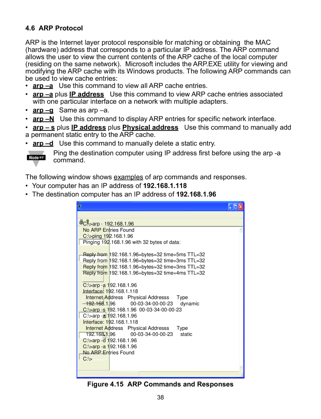 Omega Speaker Systems iSE-TC manual ARP Protocol, ARP Commands and Responses 