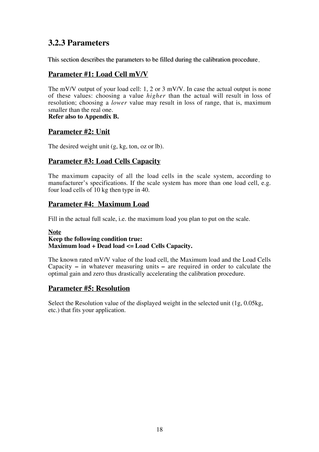 Omega Speaker Systems LCIC-WIM-BEN manual Parameters 