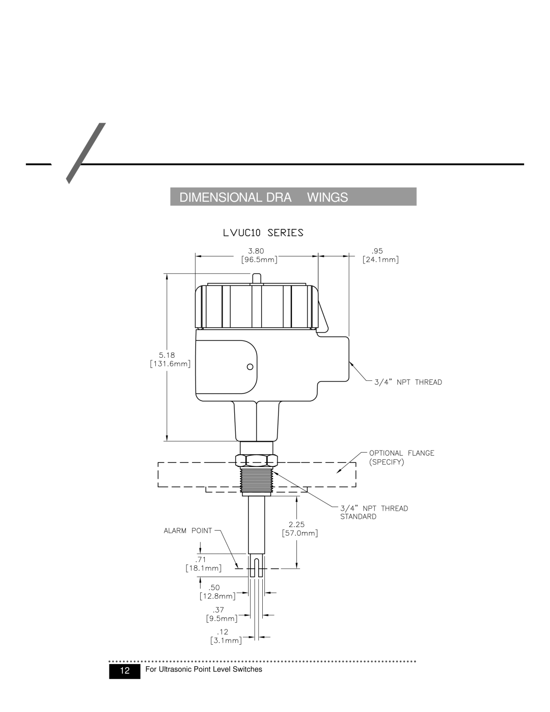 Omega Speaker Systems LVUC10, LVU-260, LVU-230 manual Dimensional Drawings 