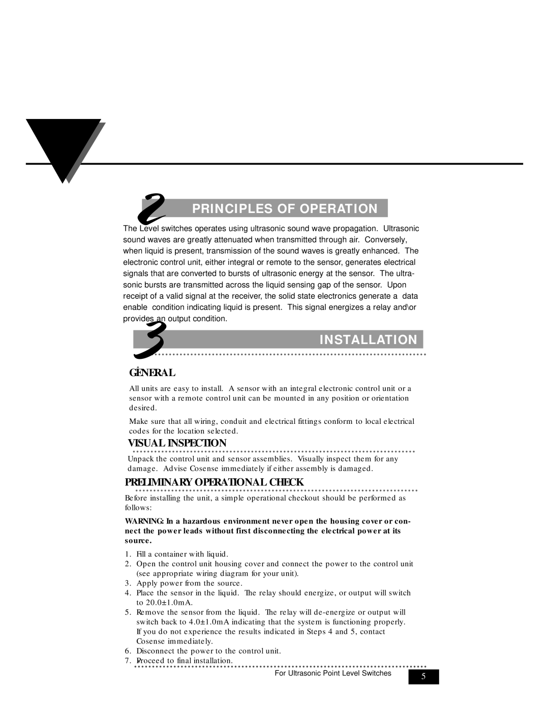 Omega Speaker Systems LVU-260, LVUC10, LVU-230 manual Principles of Operation, Installation, General, Visual Inspection 