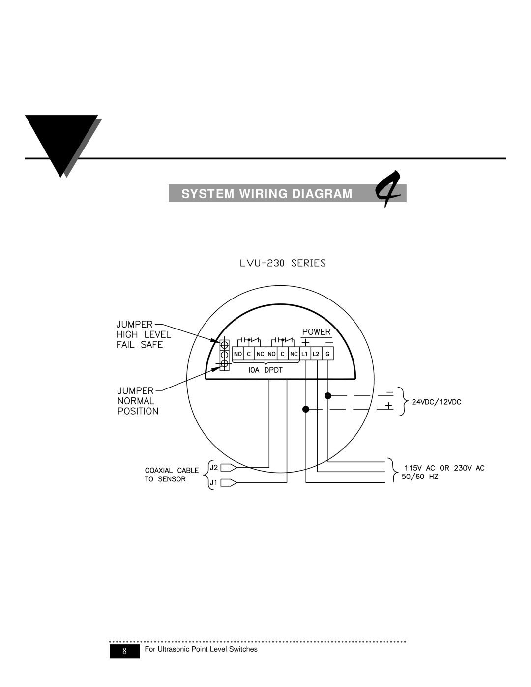 Omega Speaker Systems LVU-260, LVUC10, LVU-230 manual System Wiring Diagram 