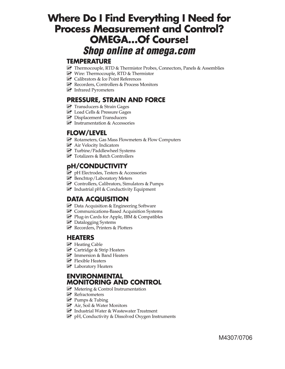 Omega Speaker Systems OM-EL-USB-LITE instruction sheet M4307/0706 