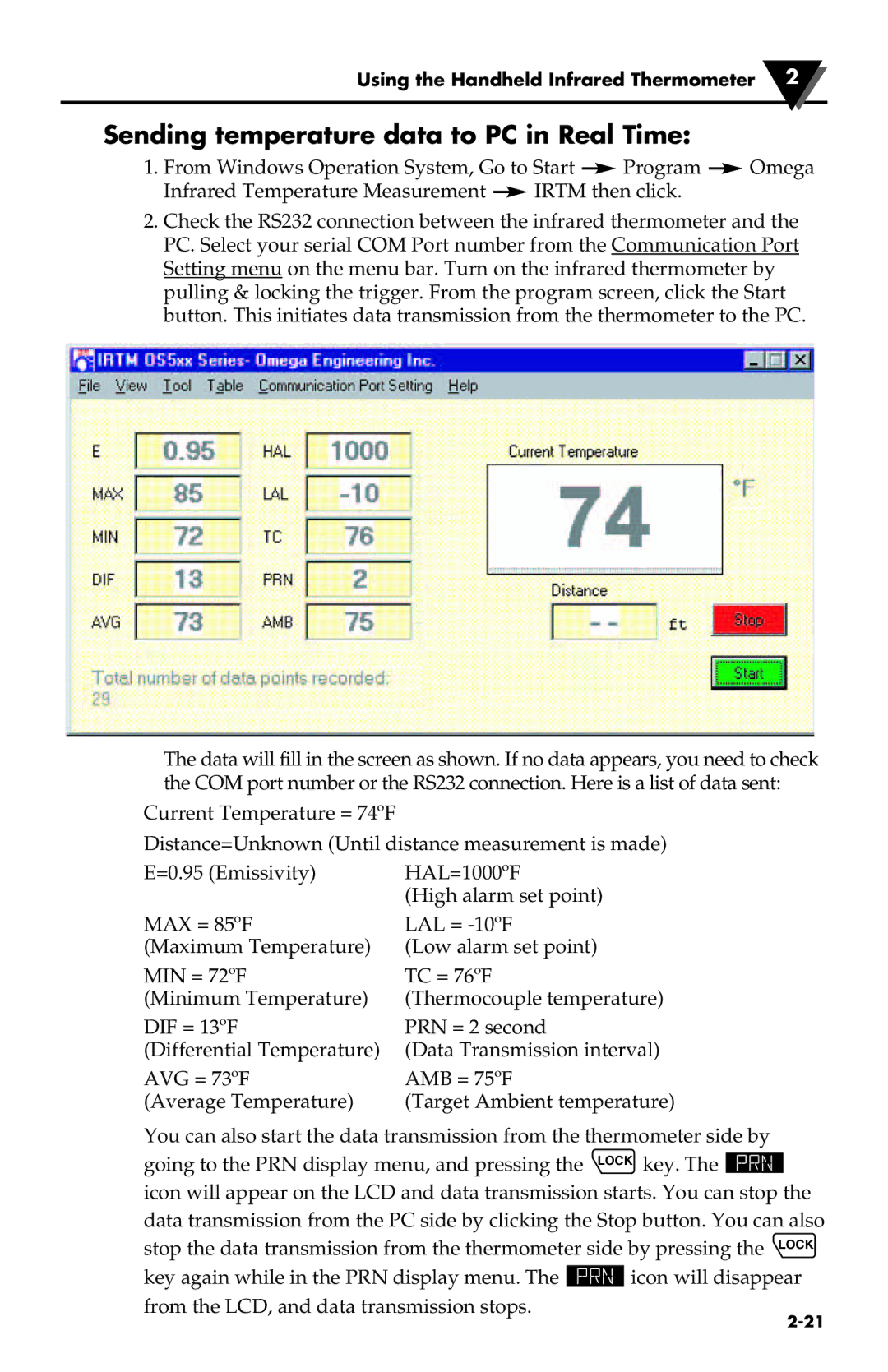 Omega Speaker Systems OS534E, OS532E, OS524E, OS530LE, OS53xE-CF, OS530HRE, OS523E Sending temperature data to PC in Real Time 