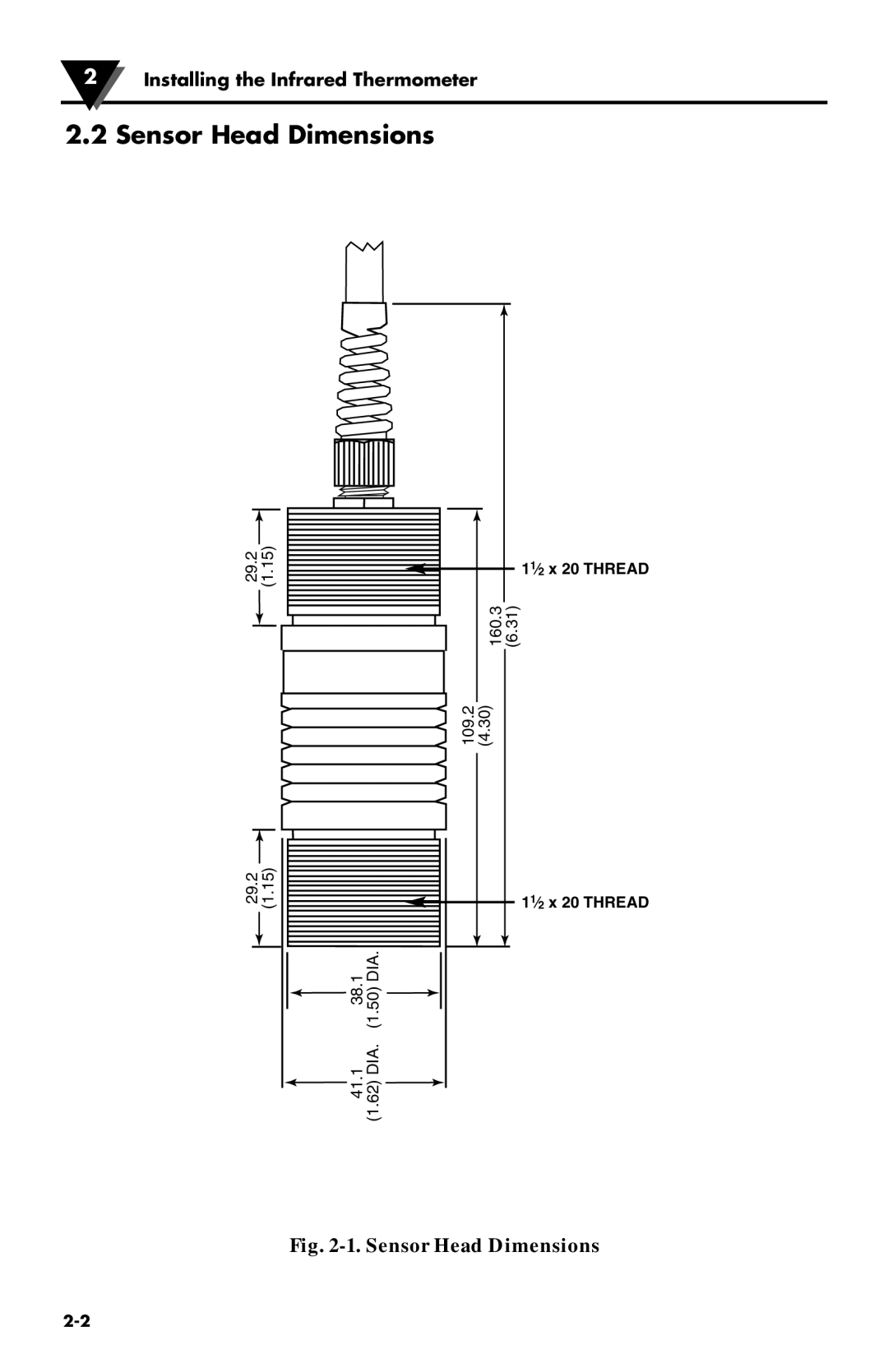 Omega Speaker Systems OS550-BB Series, OS550 Series manual Sensor Head Dimensions 