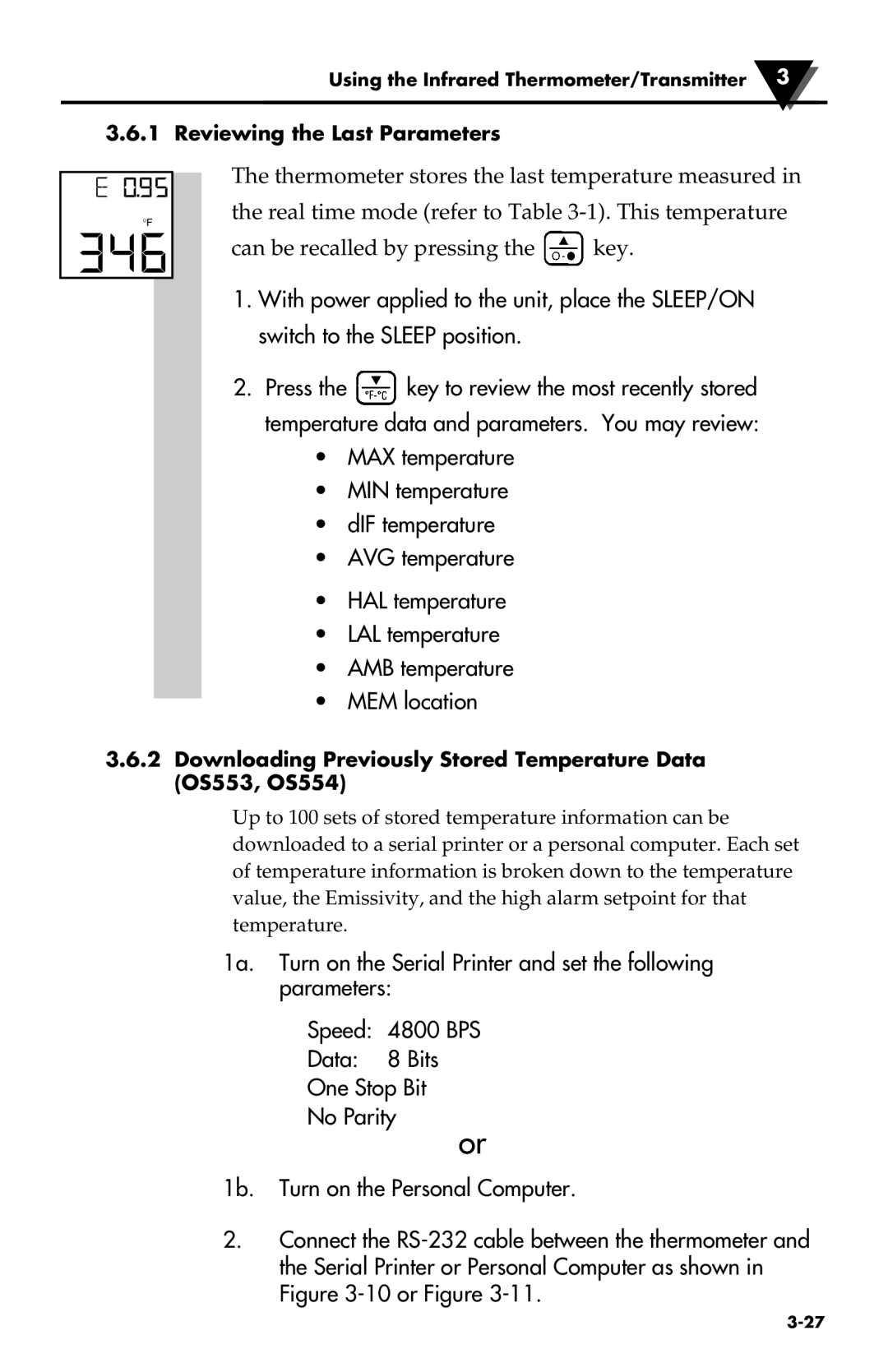 Omega Speaker Systems OS550 Series, OS550-BB Series manual Reviewing the Last Parameters 