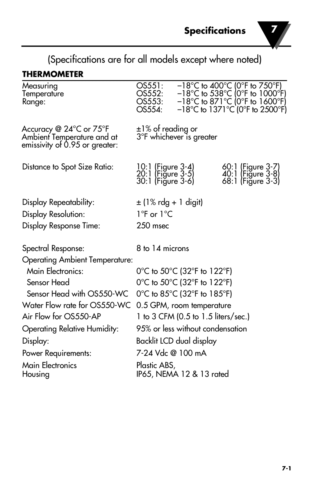 Omega Speaker Systems OS550 Series, OS550-BB Series manual Specifications are for all models except where noted 