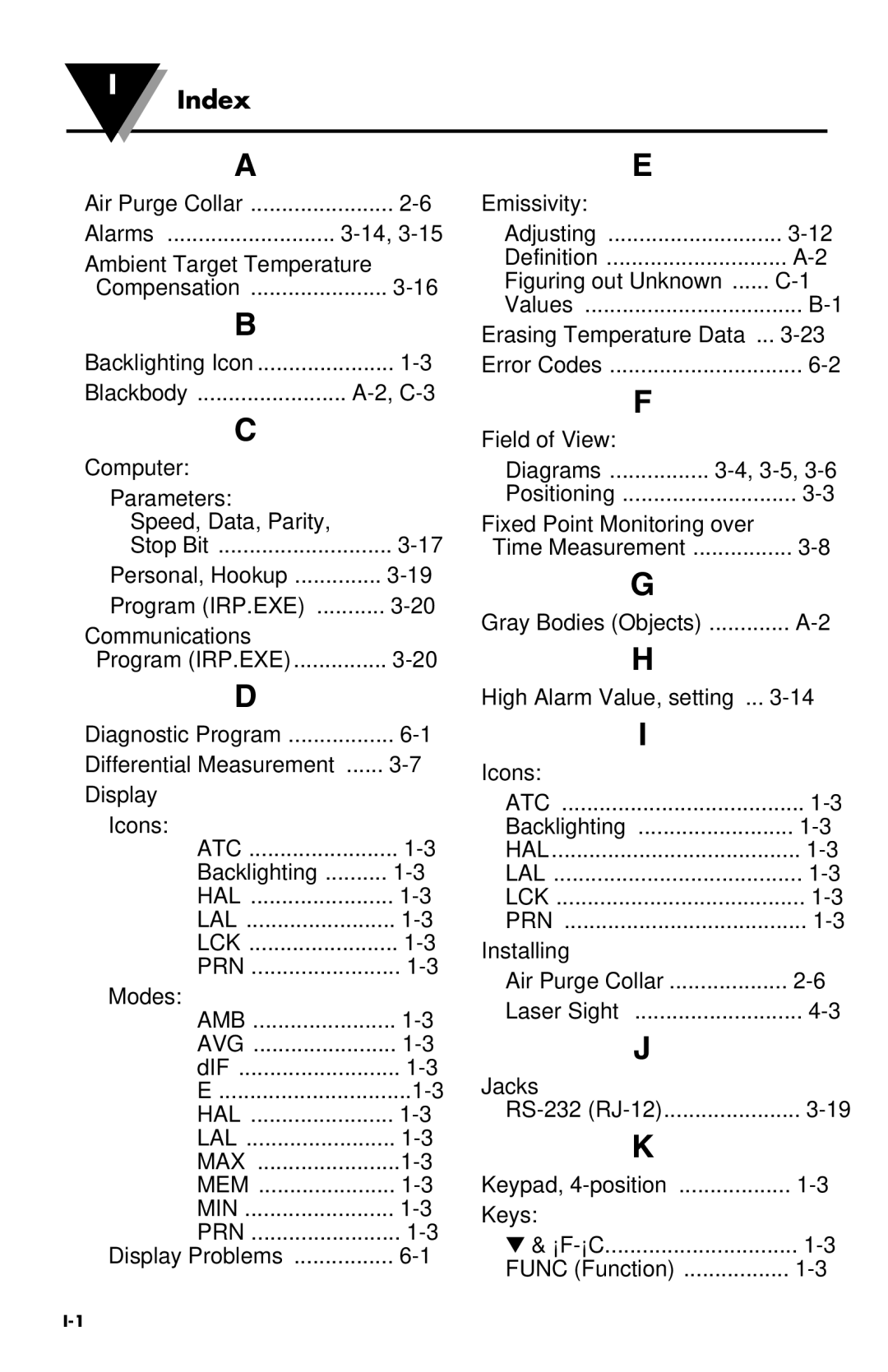 Omega Speaker Systems OS550-BB Series, OS550 Series manual Index 