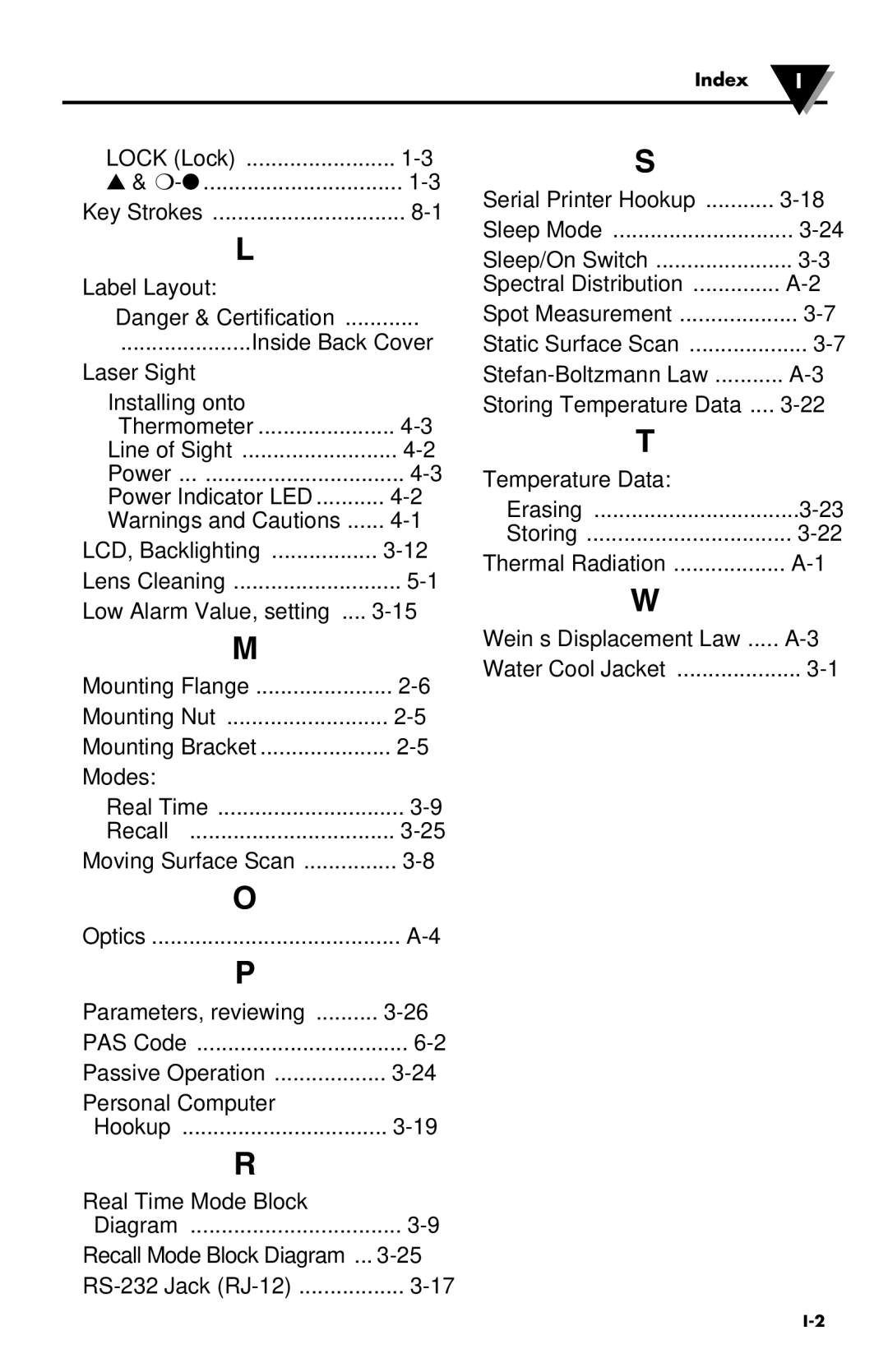 Omega Speaker Systems OS550 Series, OS550-BB Series manual Index 