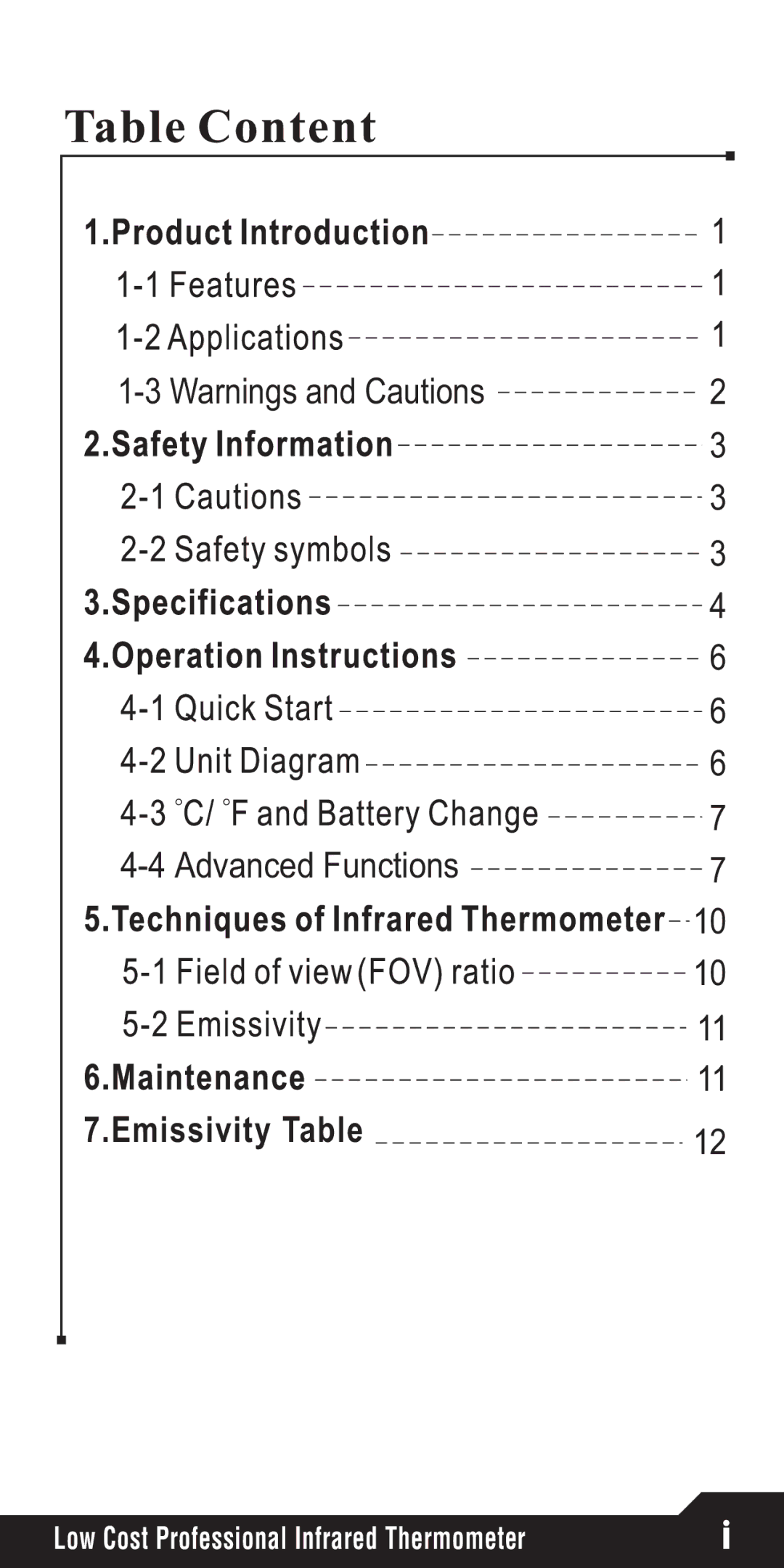 Omega Speaker Systems OSXL653, OSXL650 manual Emissivity Table 