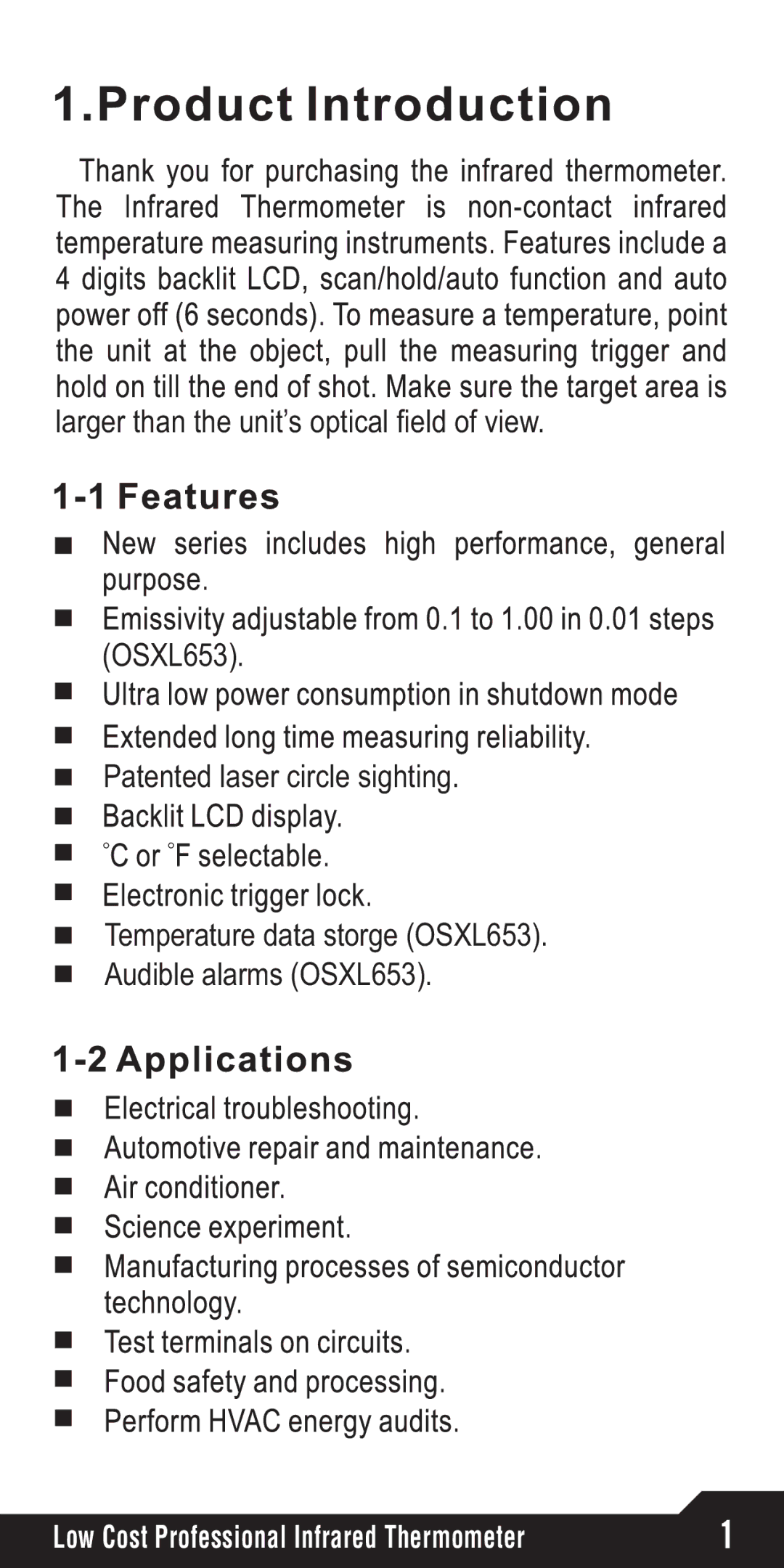 Omega Speaker Systems OSXL650 manual Temperature data storge OSXL653. Audible alarms OSXL653 