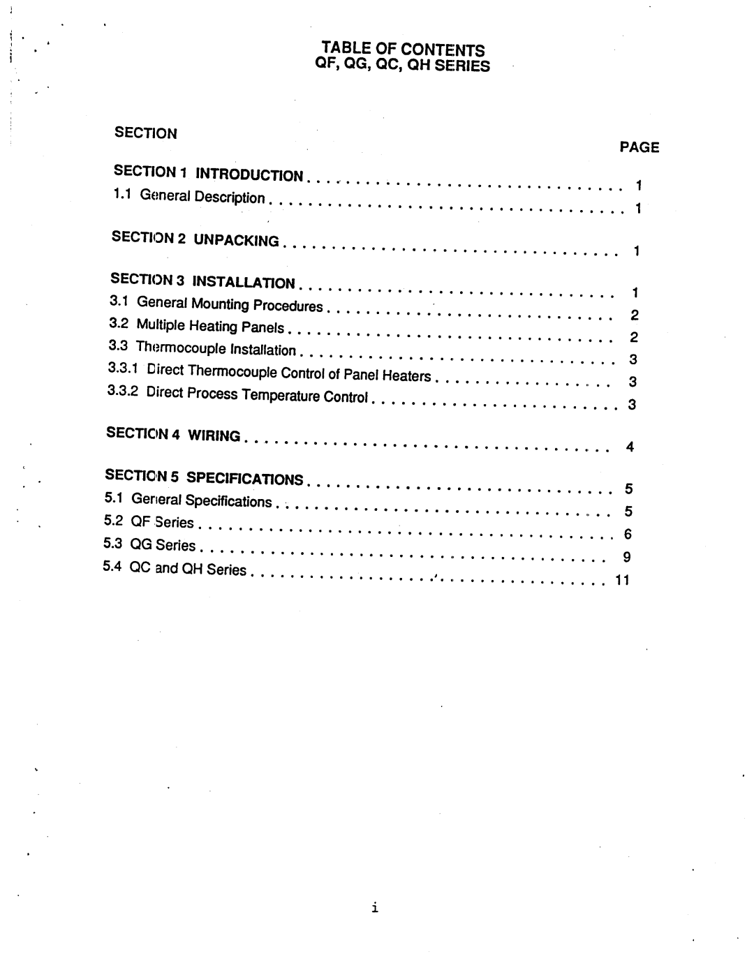 Omega Speaker Systems QG, QF, QC, QH Series manual 