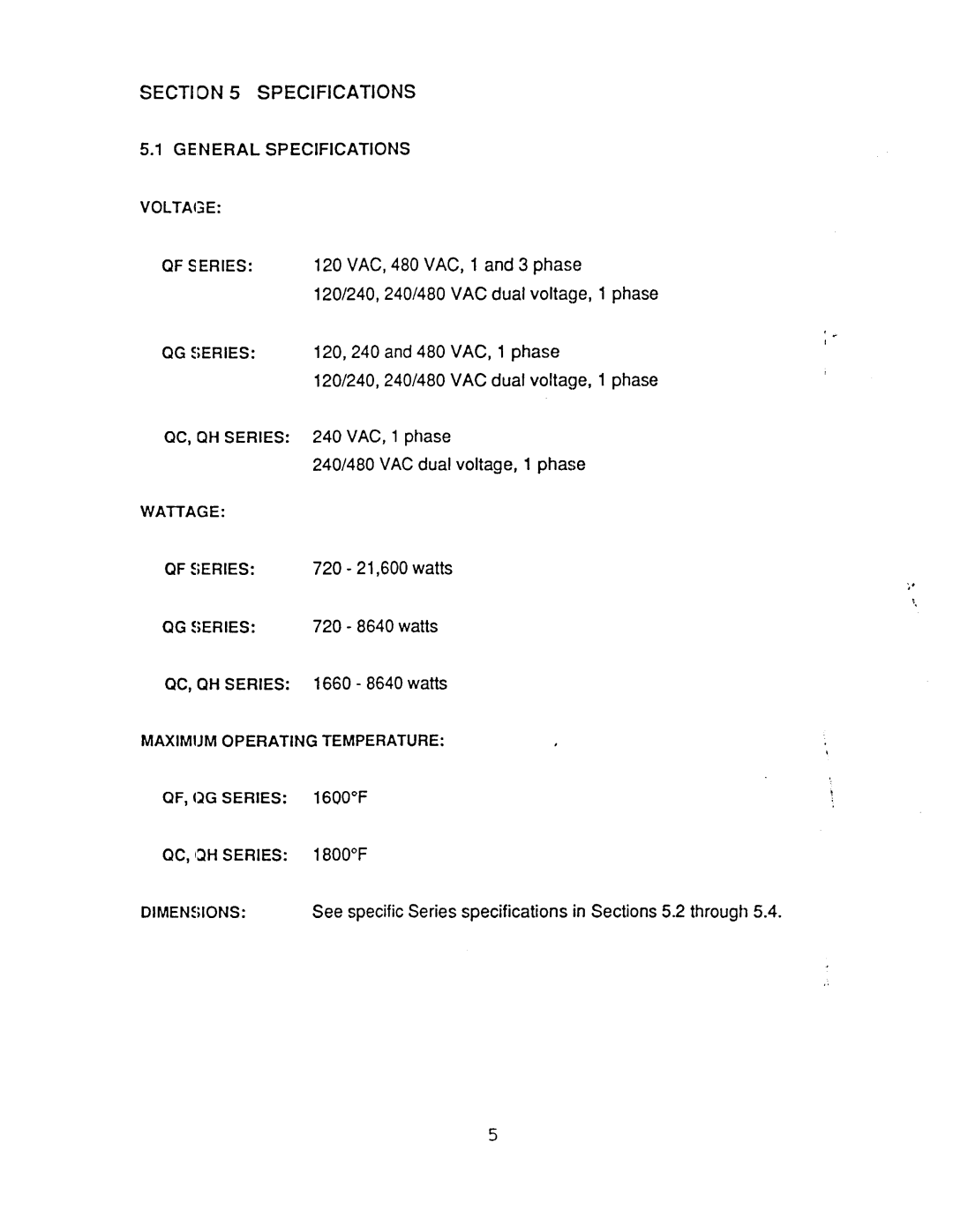 Omega Speaker Systems QH Series, QF, QC, QG manual 