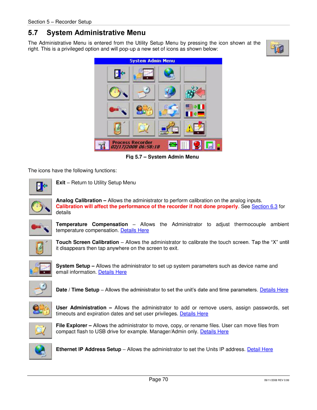 Omega Speaker Systems RD8300 manual System Administrative Menu, System Admin Menu 