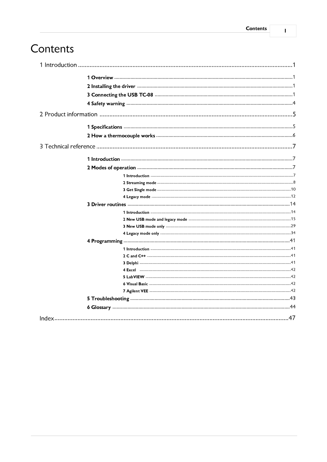 Omega Speaker Systems TC-08 manual Contents 