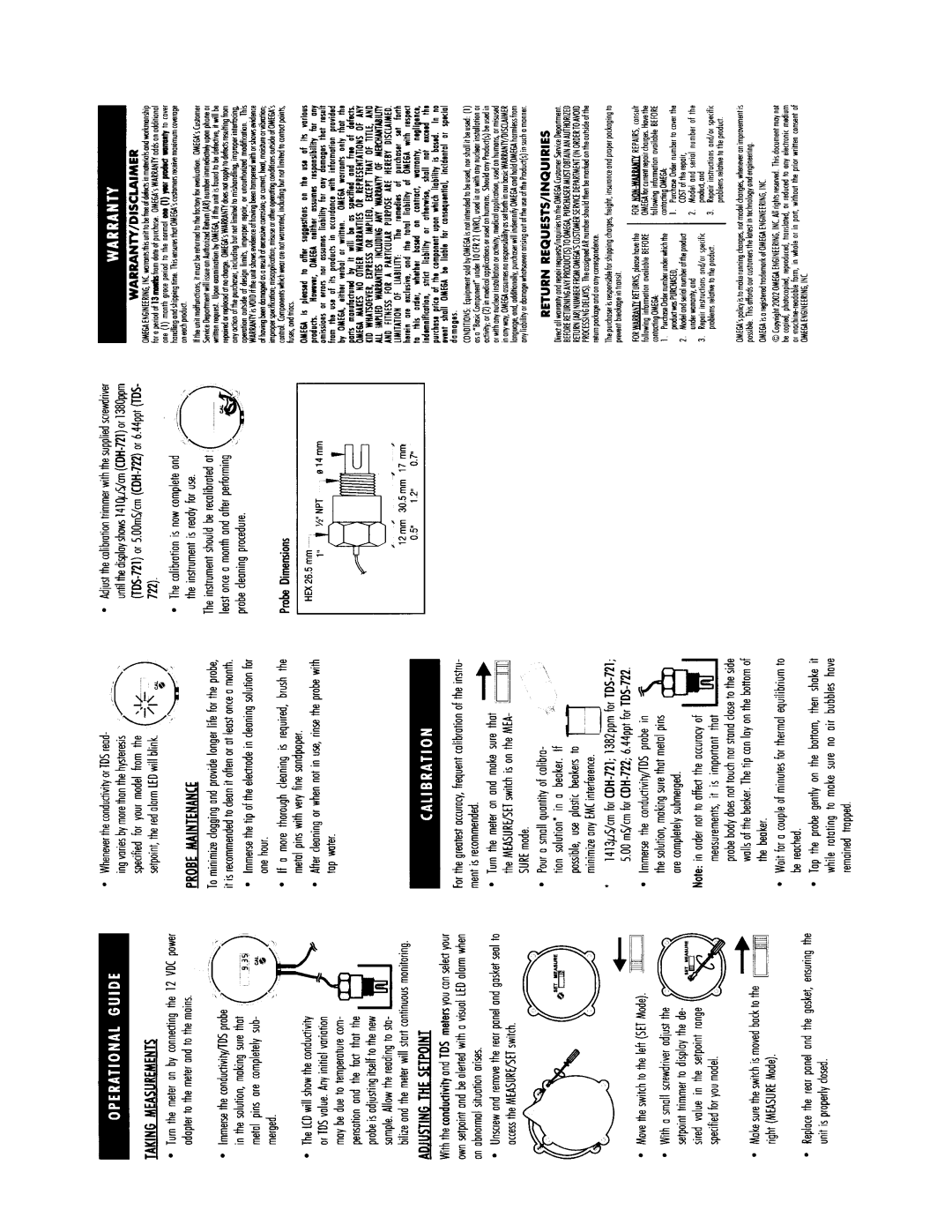 Omega Speaker Systems CDH-721, TDS-722, CDH-722, TDS-721 manual 