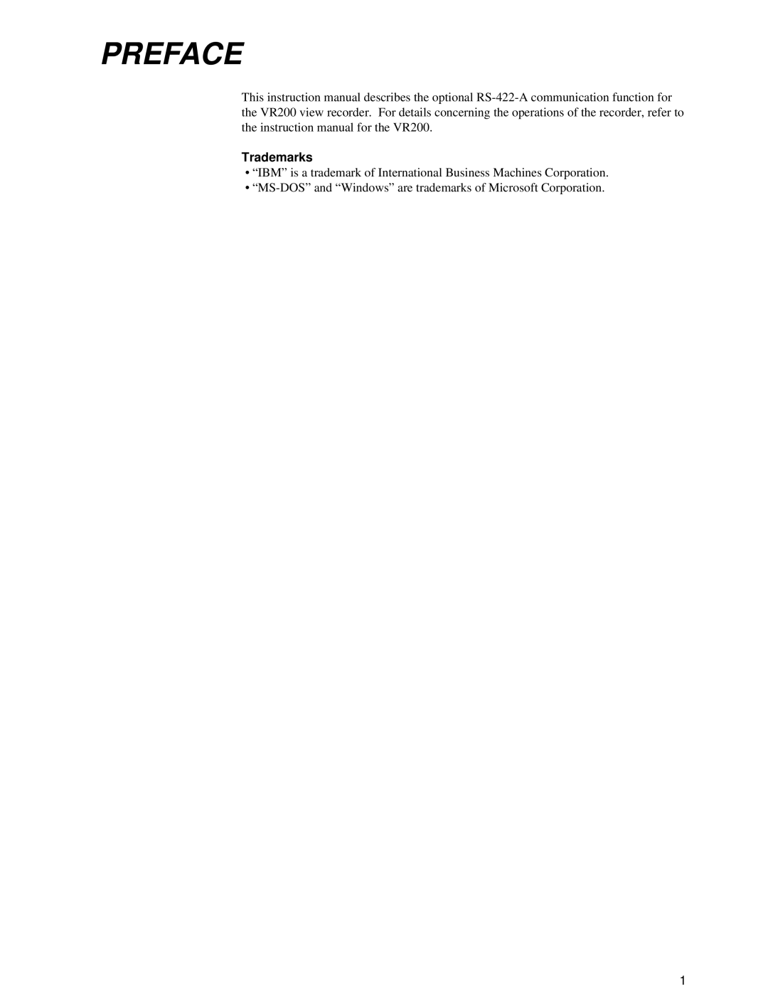 Omega Speaker Systems VR200 instruction manual Preface, Trademarks 