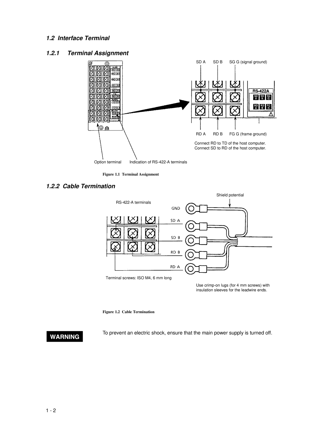 Omega Speaker Systems VR200 instruction manual Interface Terminal Terminal Assignment, Cable Termination 